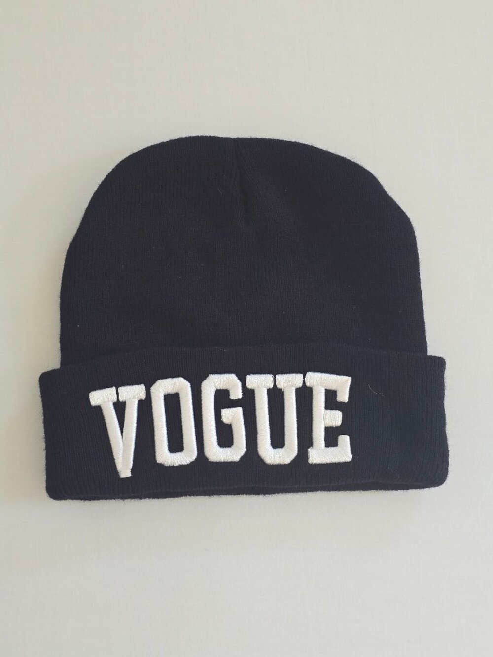 VOGUE Beanie Hat Black
